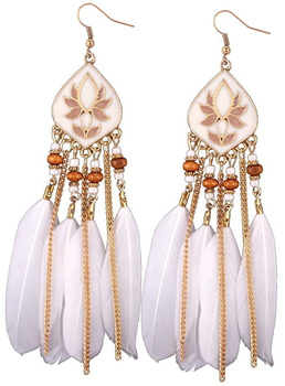 Závěsné peříčkové náušnice