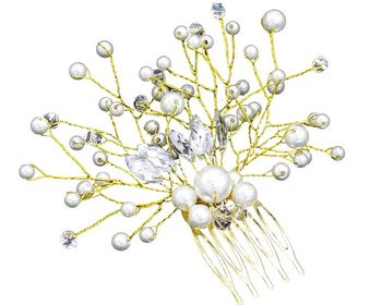 Svatební dekorace hřeben křišťálově bohaté vlasové květiny