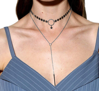 JEMNÝ NÁHRDELNÍK CHOKER S HVĚZDOU