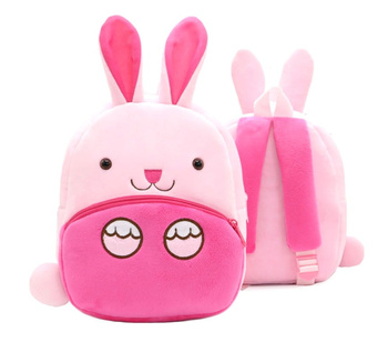 Dětský plyšový batoh pro předškoláky se zipem Králíček