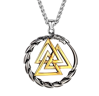 Pánský náhrdelník, chirurgická ocel, vikingský, severský amulet