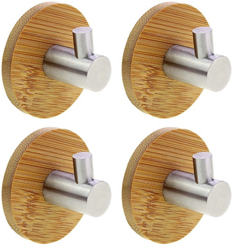 Sada samolepicích dřevěných nástěnných háčků