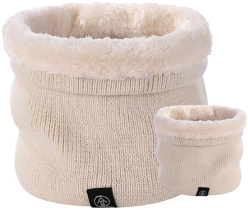 Béžová zateplená zimní šála na krk