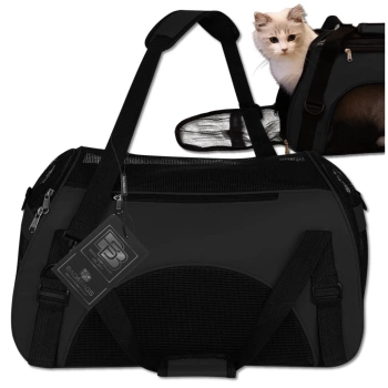 BAD&BAGS černý nosič na kočku malého psa do auta