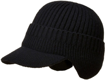 Teplá pruhovaná pánská kšiltovka s kšiltem