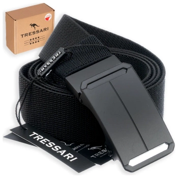 Elastický popruh TRESSARI s automatickou přezkou černá