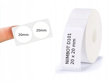 NIIMBOT Termoštítky 20x20mm kulaté bílé 290 ks