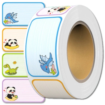 Samolepky etiket barevné na roli 280 ks pro děti DIY