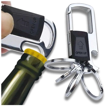 Pánské kovové kroužky na klíče s otvírákem na láhve