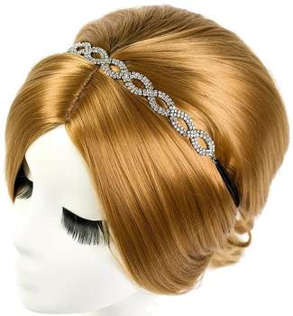 Elastická stříbrná čelenka do vlasů