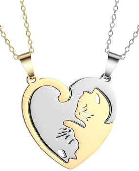 Přátelství Náhrdelník z chirurgické oceli BEST FRIENDS kočky