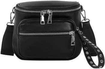 Kožená kabelka Dámská messenger bag s cvočky