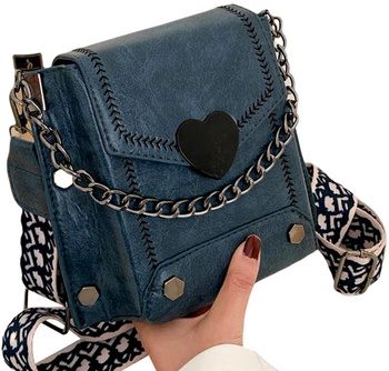 Dámská kožená messenger taška, malá, na smartphone