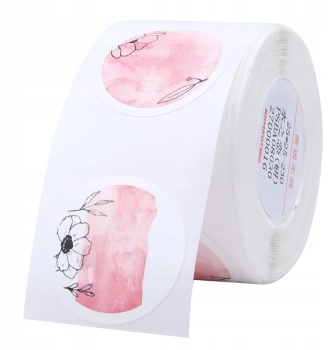 NIIMBOT Termoštítky kulaté 25x25mm květiny 230 ks pro D101