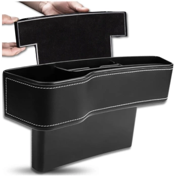 Organizér do auta do mezery mezi sedadlem a konzolí, ekologická kůže, univerzální