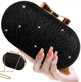 Dámská elegantní třpytivá taška přes rameno s mušlí