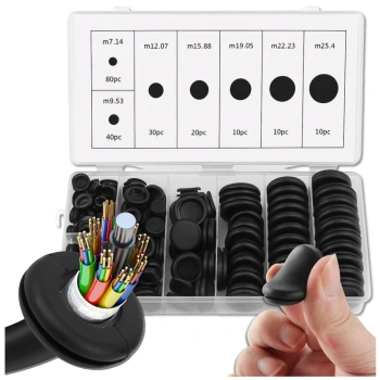 Gumové zátky, sada 200 kusů, zátky pro technologické otvory v karoserii