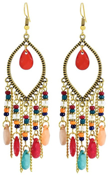 Etnické dámské boho náušnice, dlouhé orientální retro