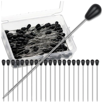 Krejčovské špendlíky a jehly s kapkovitou hlavičkou 55 mm, sada 50 kusů