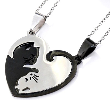 Náhrdelník Cat Friendship Chirurgická ocel BEST FRIENDS