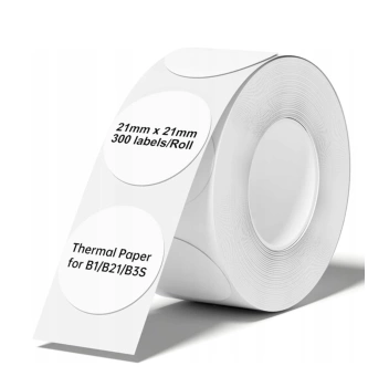 NIIMBOT Termoštítky 21x21mm kulaté bílé 300 ks