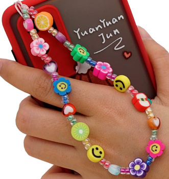 Šňůrka na telefon letní klíčenka s korálky přívěsek