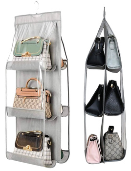 Závěsný organizér na kabelky do šatní skříně