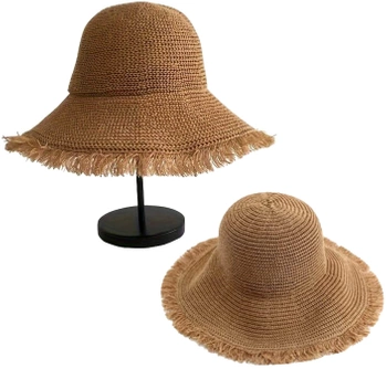 Elegantní boho dámský plážový slaměný klobouk