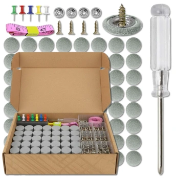 Sada na opravu stropního čalounění, šedé nýty, 100 dílů