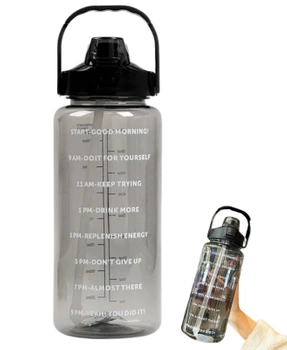 BPA FREE 2000ml PC sportovní láhev na pití vody transparentní