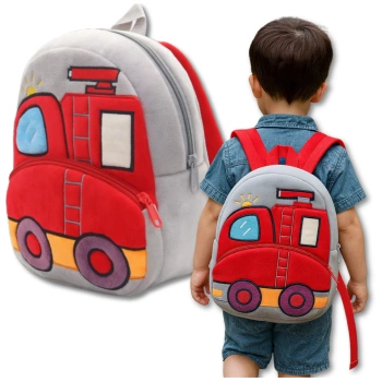 Dětský plyšový batoh pro předškoláky s pojistkou na zip GUARD