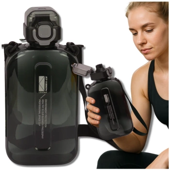 Láhev 750ml, sportovní láhev na vodu TRESSARI na běhání, masivní černý PC