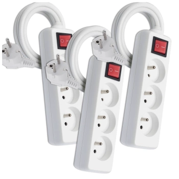 GRUNDIG prodlužovací kabel 1,5 m, 3 zásuvky, SADA 3 KS