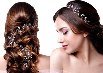 SVATEBNÍ ŠATY Ozdoba do vlasů Větvička pro BOHO SVATBU