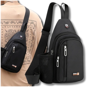 Sportovní batoh pánská taška přes rameno lehká vodotěsná kapsa černá