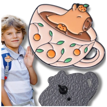 Kovový špendlík kapybara dekorace na boty, oblečení