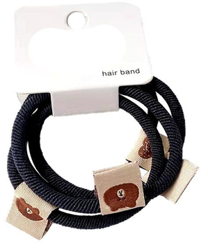 Sada gumiček do vlasů, medvídek, 4 ks