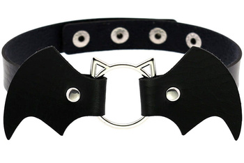 Černý kožený náhrdelník HEARTS celebrit