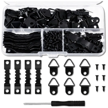 Háčky pro montáž obrazů, fotografií, rámů na zeď, držáky, sada 251 kusů