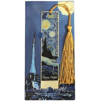 Záložka, elegantní kovový přívěsek se střapcem