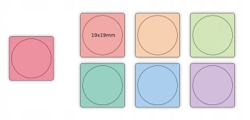 NIIMBOT Termoštítky 19x19mm 7 barev D101