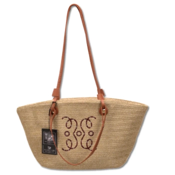 Dámská letní slaměná taška BAD&BAGS velká taška přes rameno