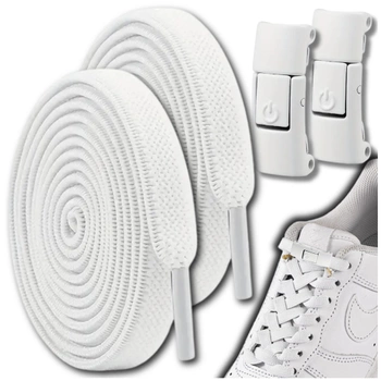 Rozvázané tkaničky elastické bílé univerzální