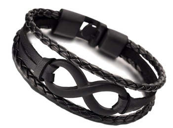 Unisex kožený náramek INFINITY Punk Strap
