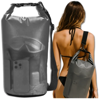 Vodotěsná velká plážová taška 10l suchá taška na záda průhledná