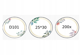 NIIMBOT Termoštítky kulaté 25x30mm květiny 200 ks pro D101