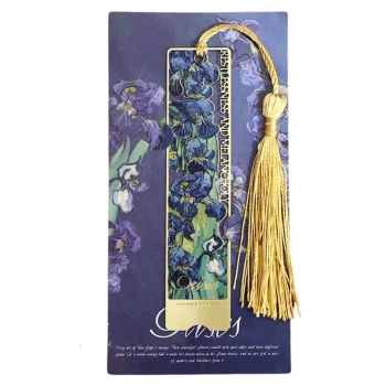 Záložka, elegantní kovový přívěsek střapec s květinami