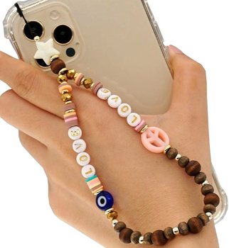 Letní šňůrka na telefon klíčenka korálky přívěsek perly