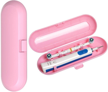 Cestovní nádobka, pouzdro na kartáček a pastu, růžové