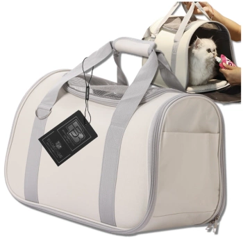 BAD&BAGS béžový nosič na kočku malého psa do auta